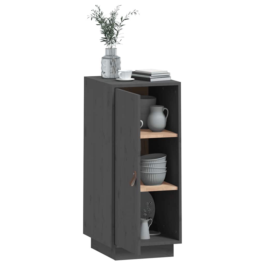 Sideboard Grau 34x40x75 cm Massivholz Kiefer